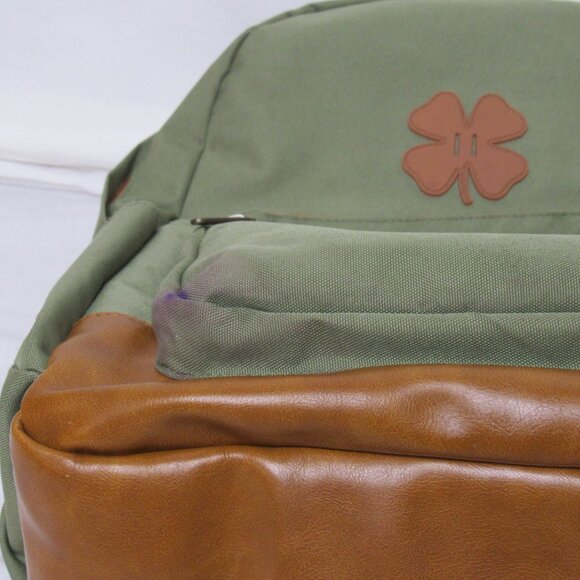 Lucky Brand Green Canvas Leather Trim Clover Good Fortune Logo Backpack main image 6